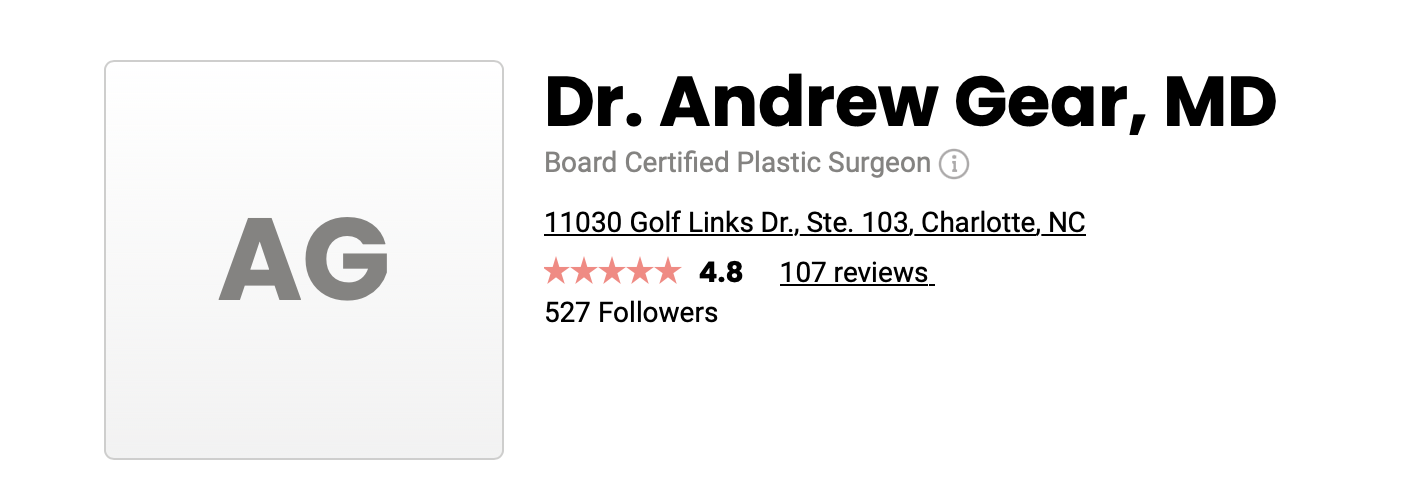 Dr. Andrew Gear RealSelf Reviews